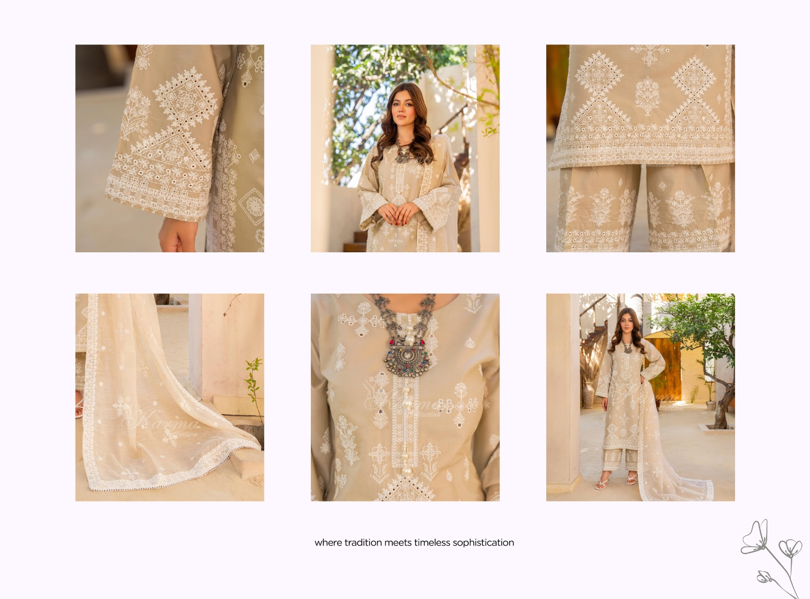 KARMA ‘AFFREEN’ | EMBROIDERED COTTON READYMADE | KC-147 - S&S