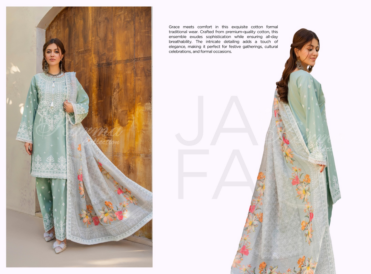 KARMA ‘AFFREEN’ | EMBROIDERED COTTON READYMADE | KC-156 - S&S