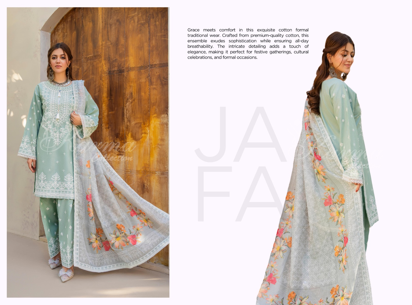 KARMA ‘AFFREEN’ | EMBROIDERED COTTON READYMADE | KC-156 - S&S