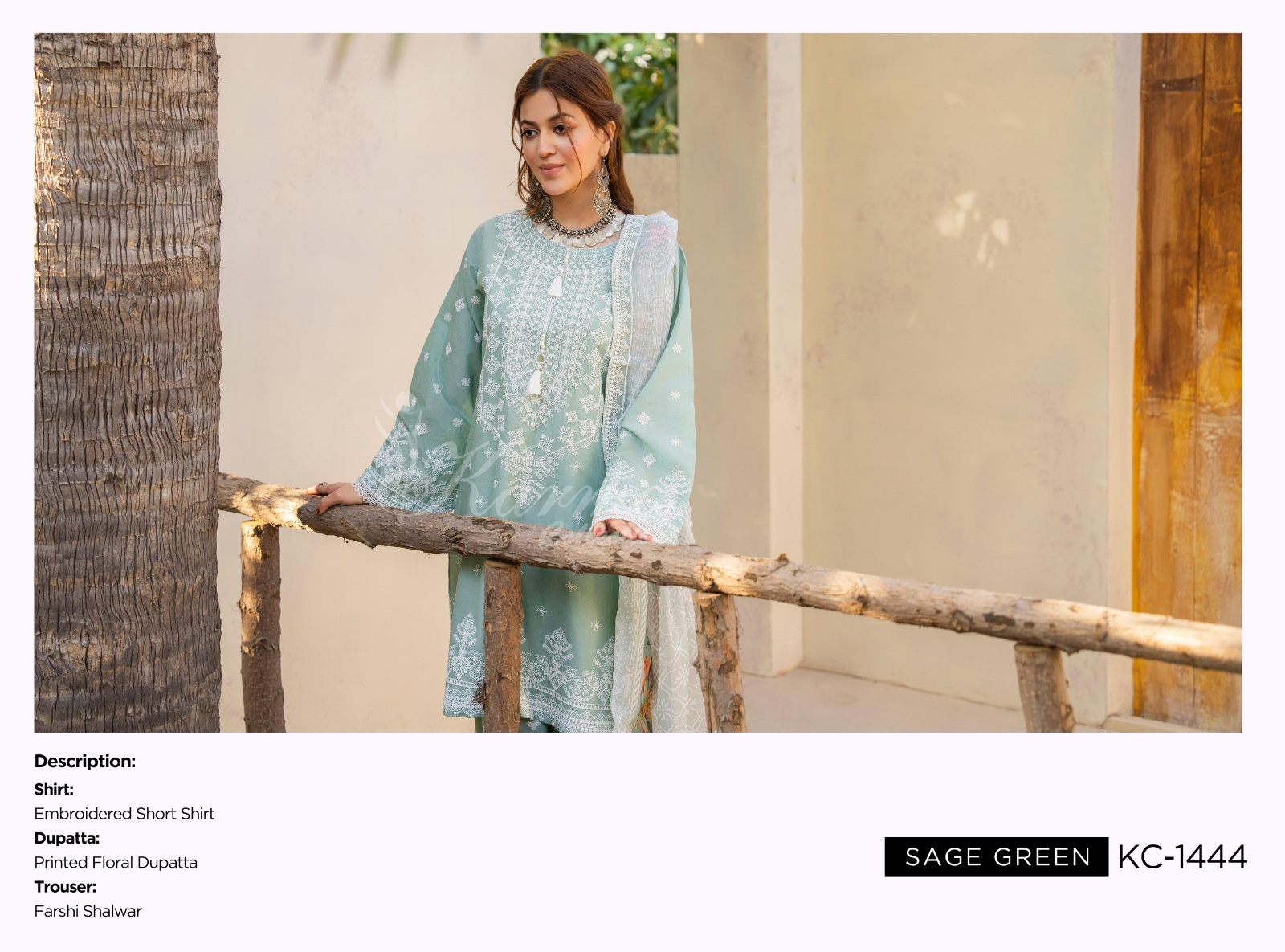 KARMA ‘AFFREEN’ | EMBROIDERED COTTON READYMADE | KC-156 - S&S