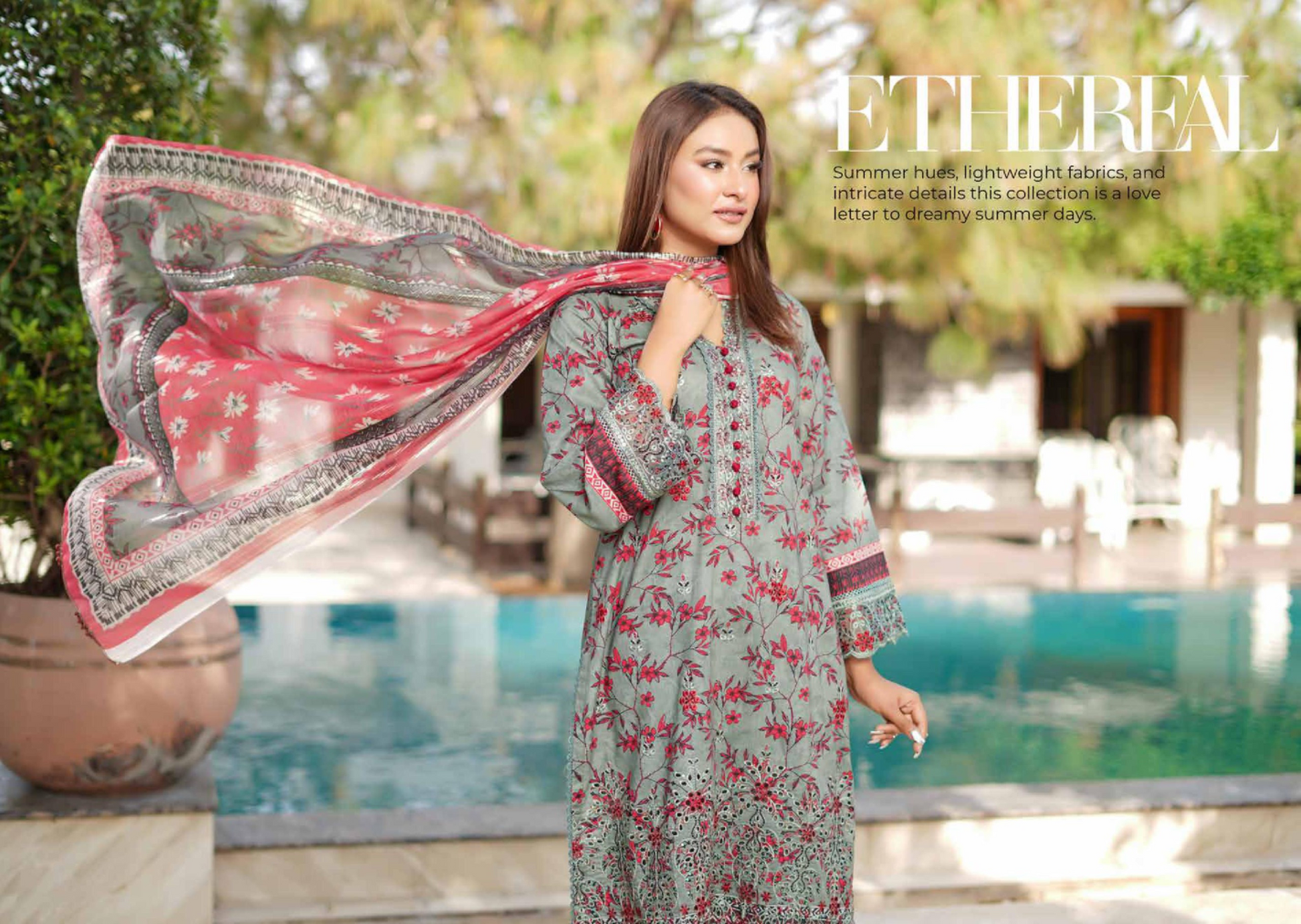 MUNIRA | EMBROIDERED LINEN READYMADE |M MGL01 - S&S