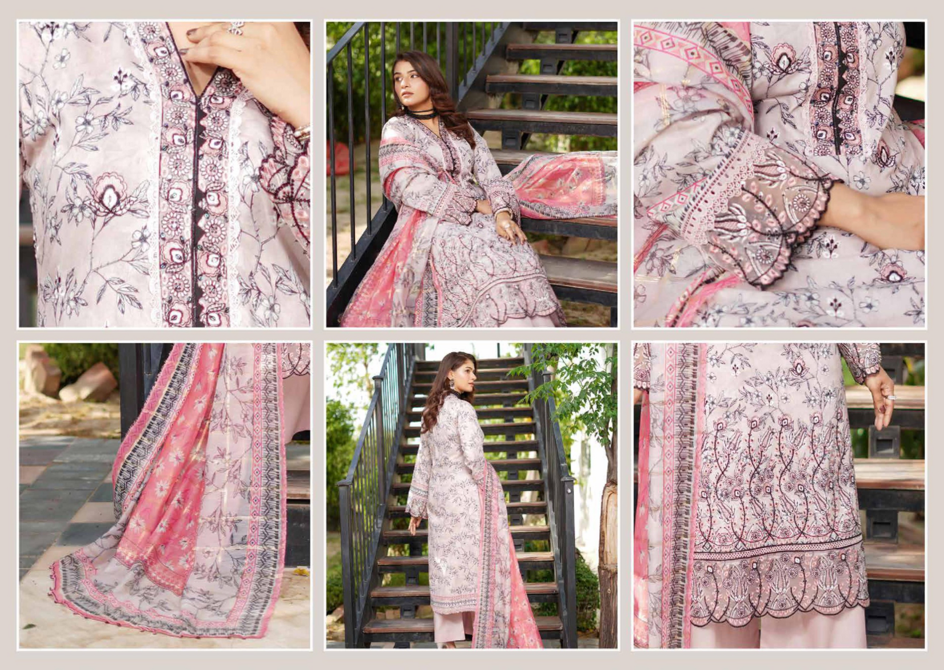 MUNIRA | EMBROIDERED LINEN READYMADE | MGL02 - S&S