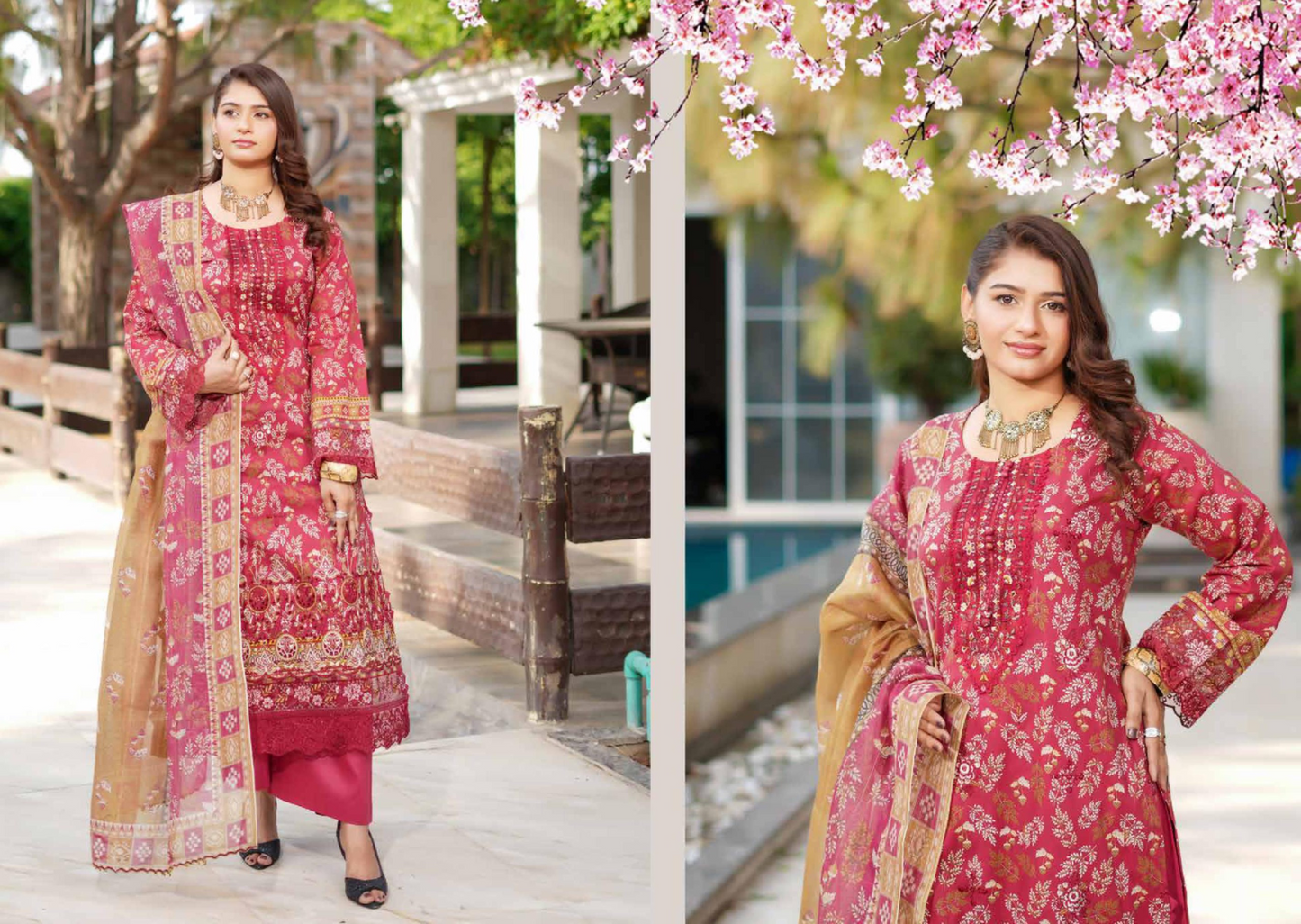 MUNIRA | EMBROIDERED LINEN READYMADE | MGL04 - S&S