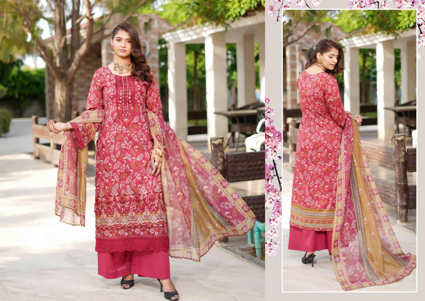 MUNIRA | EMBROIDERED LINEN READYMADE | MGL04 - S&S