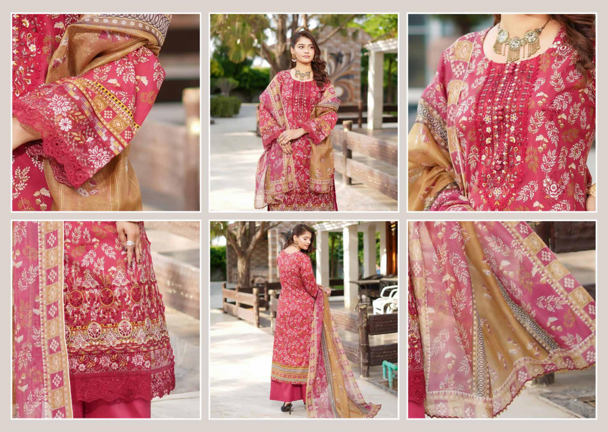 MUNIRA | EMBROIDERED LINEN READYMADE | MGL04 - S&S