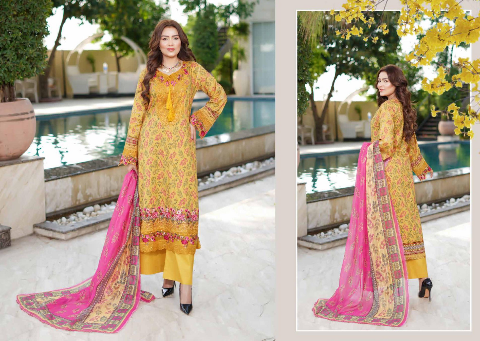 MUNIRA | EMBROIDERED LINEN READYMADE | MGL06 - S&S