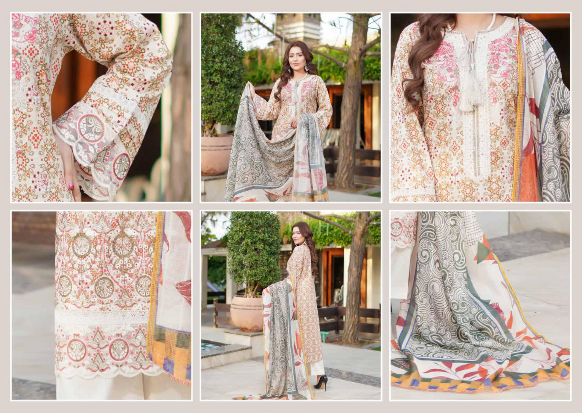 MUNIRA | EMBROIDERED LINEN READYMADE | MGL07 - S&S