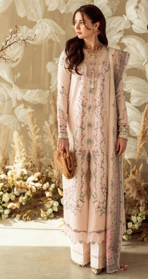 SIMRANS QALAMKAR AFIYA LUX COLLECTION 3 PIECE EMBROIDERED SUIT READYMADE Q03 - S&S