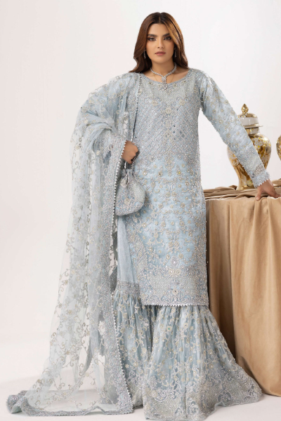 Simrans wedding collection 3 piece embroidered lengha suit - S&S