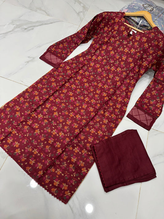 NAKHRA IZEL 2PC DIGITAL PRINTED DHANAK READYMADE SUITS -IZEL0014 - S&S