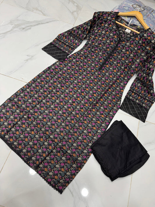 NAKHRA IZEL 2PC DIGITAL PRINTED DHANAK READYMADE SUITS 02 - S&S