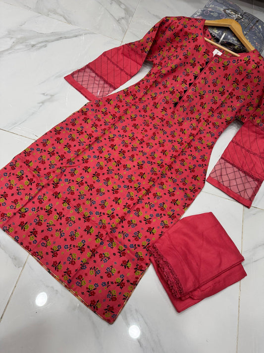 NAKHRA IZEL 2PC DIGITAL PRINTED DHANAK READYMADE SUITS -IZEL0015 - S&S