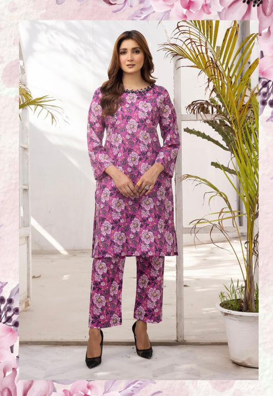 SIMRANS ‘ROZANA CO-ORDS’ | PRINTED LAWN 2PC READYMADE | SM482 - S&S