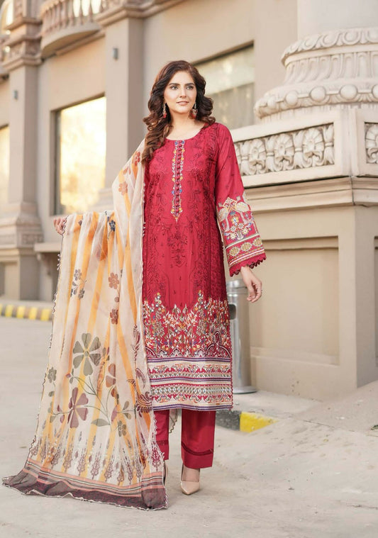 MUNIRA | EMBROIDERED LINEN READYMADE | MGL011 - S&S