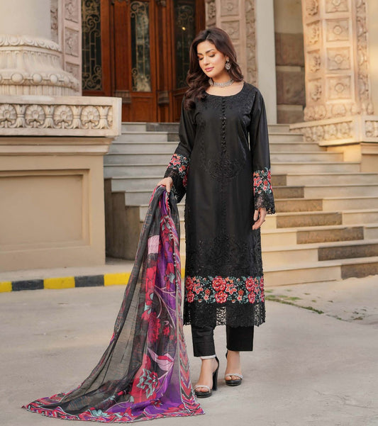 MUNIRA | EMBROIDERED LINEN READYMADE | MGL010 - S&S
