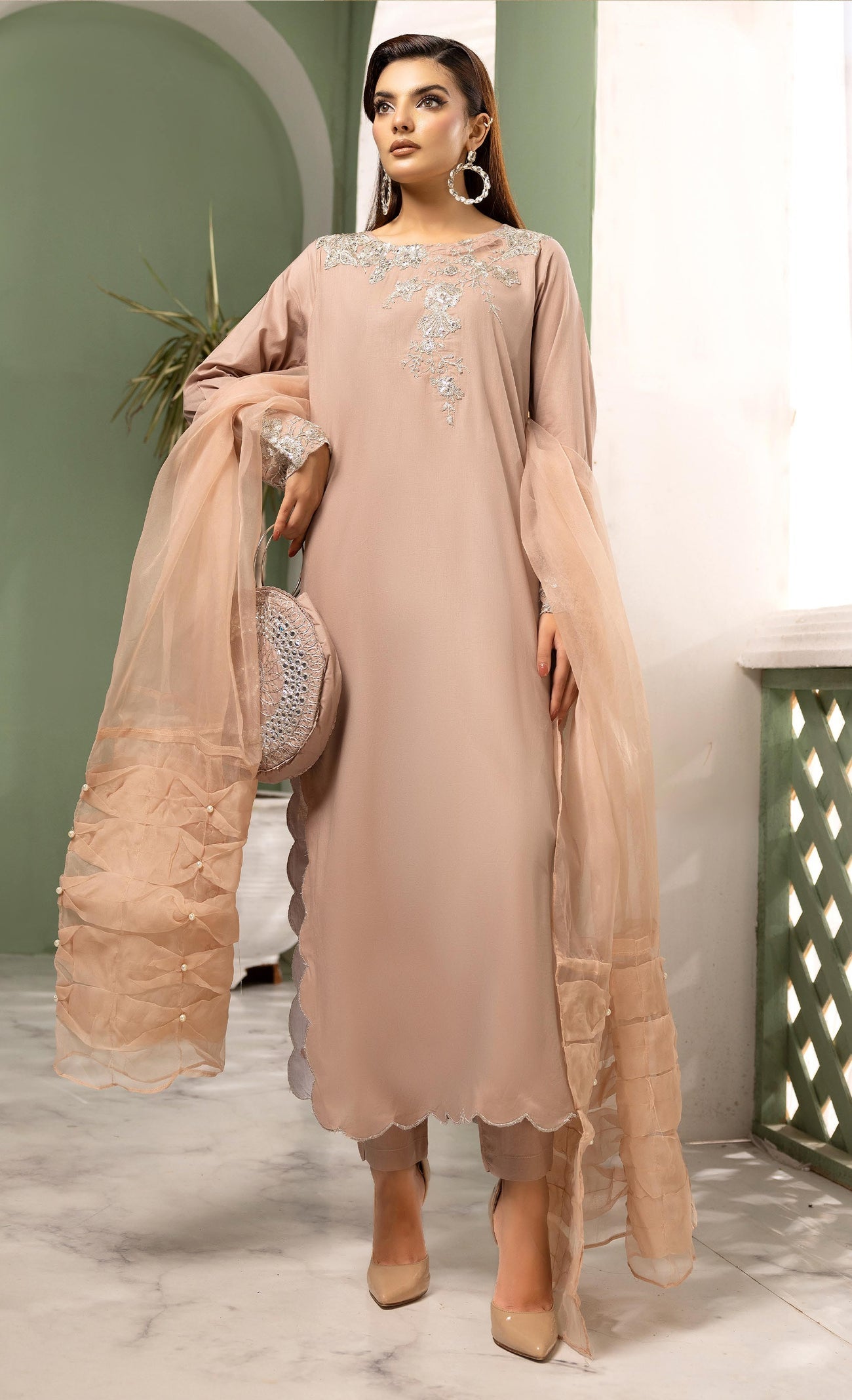 SIMRANS LILY CAMBRIC COTTON EMBROIDERED 3PC READYMADE 803
