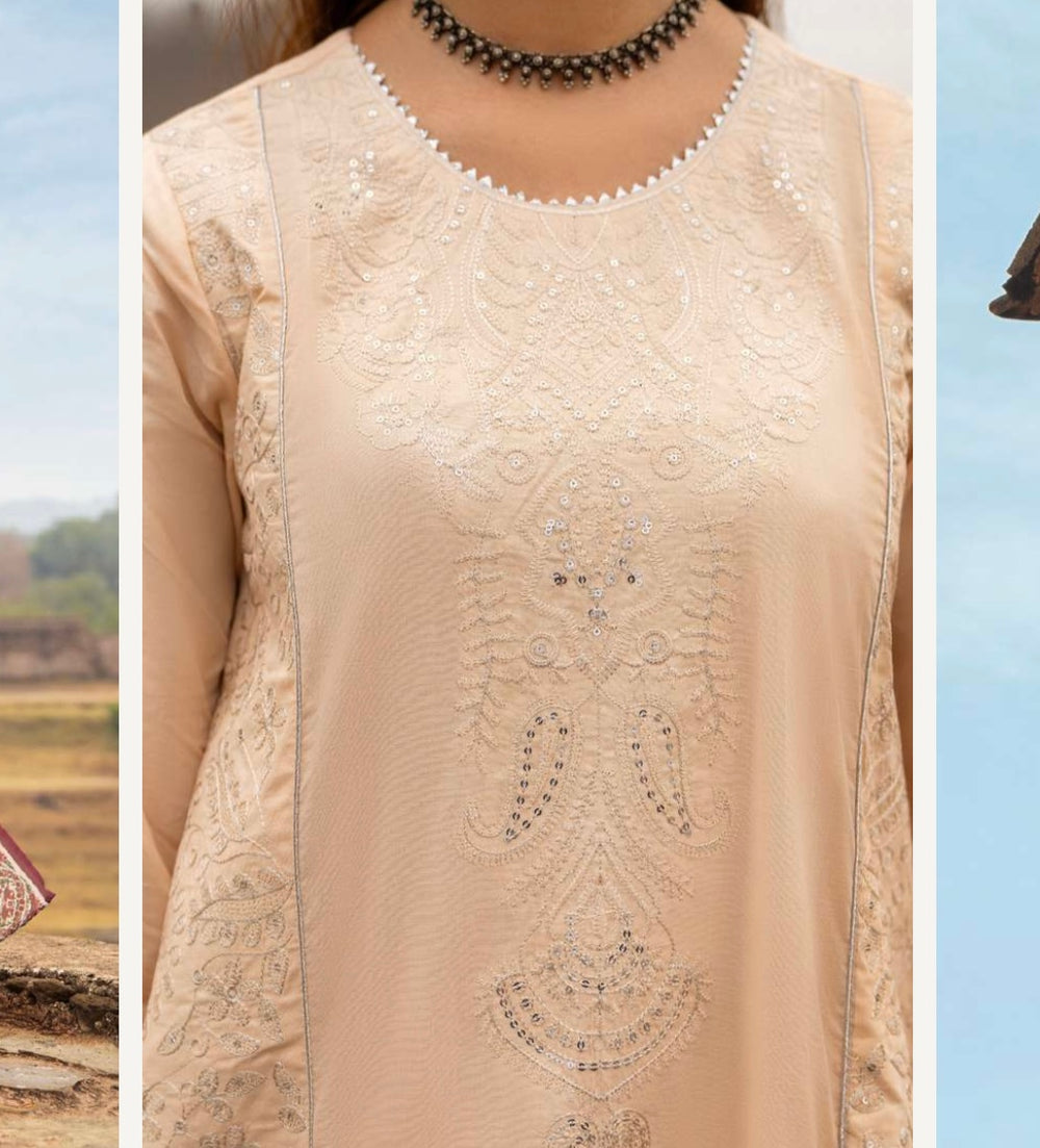 CASUALLITE ‘SKY STORIES’ | EMBROIDERED COTTON 3PC READYMADE |07