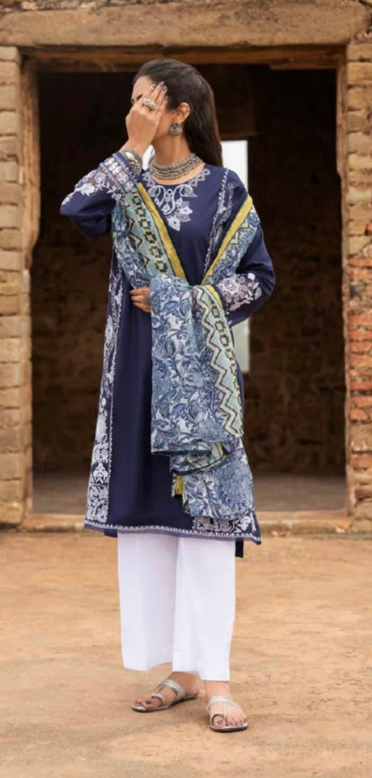 CASUALLITE ‘SKY STORIES’ | EMBROIDERED COTTON 3PC READYMADE |02