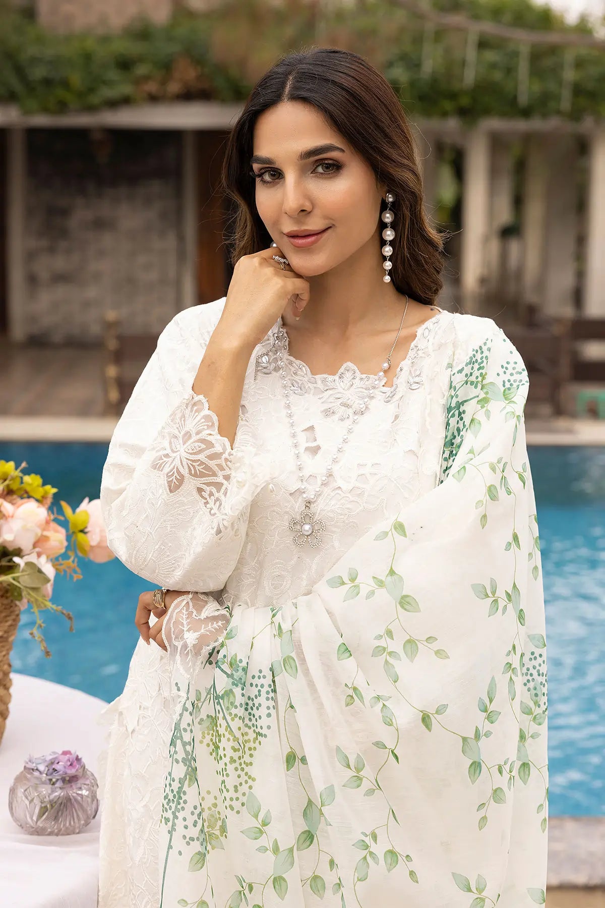 SIMRANS IVANA LUXE CHIKANKARI EID COLLECTION 3 PIECE READYMADE SUIT 787