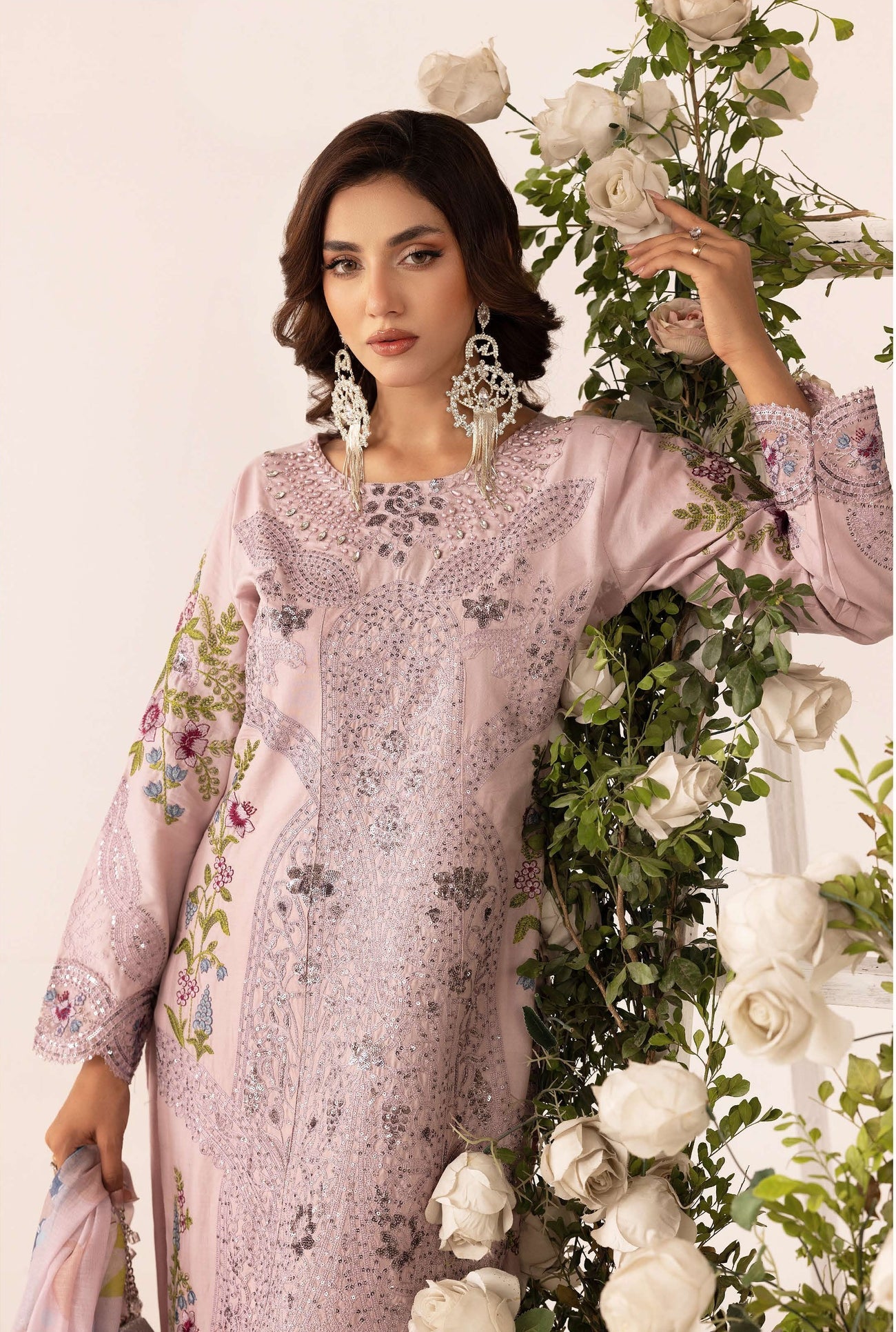 SIMRANS GRASE MARIA B FARSHI SHALWAR EMBROIDERED 3PC READYMADE 602