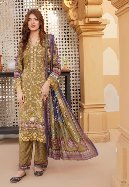MUNIRA | EMBROIDERED DHANAK READYMADE | M2211