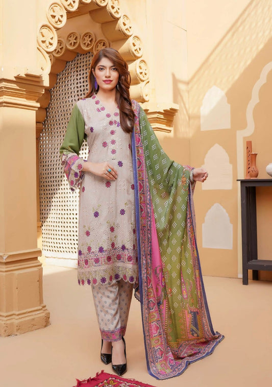 MUNIRA | EMBROIDERED DHANAK READYMADE | MM13