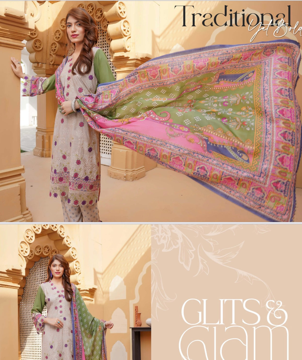MUNIRA | EMBROIDERED DHANAK READYMADE | MM13