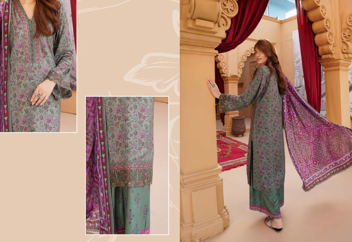 MUNIRA | EMBROIDERED DHANAK READYMADE | MH211