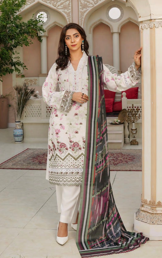 MUNIRA | EMBROIDERED DHANAK READYMADE | MZ13