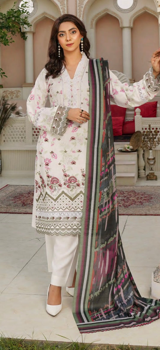 MUNIRA | EMBROIDERED DHANAK READYMADE | MZ13
