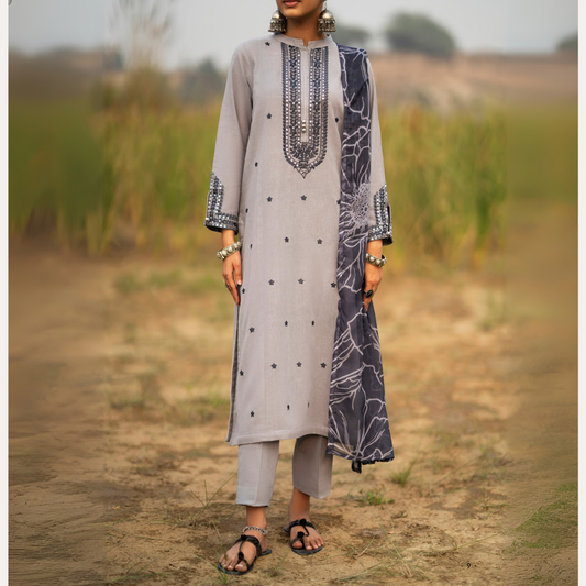 CASUALLITE ‘SPECIAL ’ | EMBROIDERED COTTON 3PC READYMADE | S1321