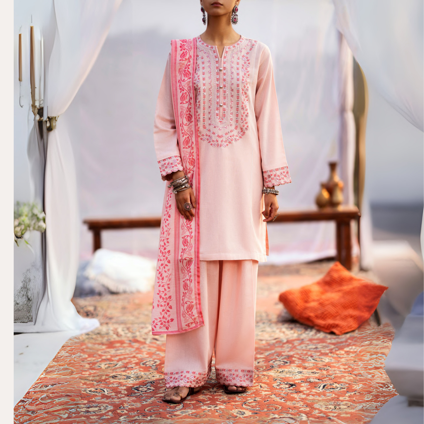 CASUALLITE ‘SPECIAL ’ | EMBROIDERED COTTON 3PC READYMADE | S1322