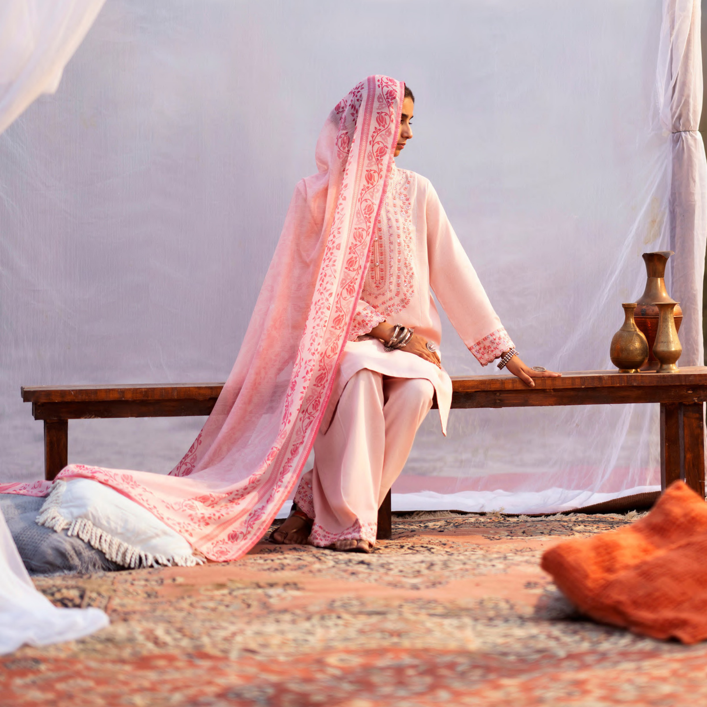 CASUALLITE ‘SPECIAL ’ | EMBROIDERED COTTON 3PC READYMADE | S1322