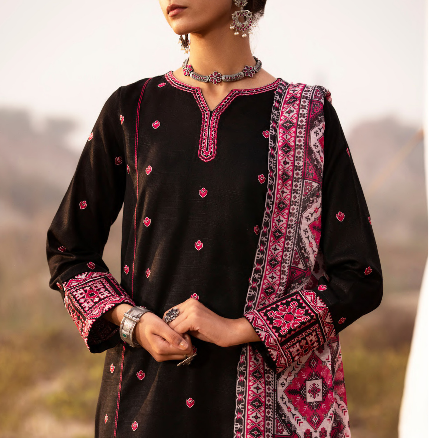 CASUALLITE ‘SPECIAL ’ | EMBROIDERED COTTON 3PC READYMADE | S1324