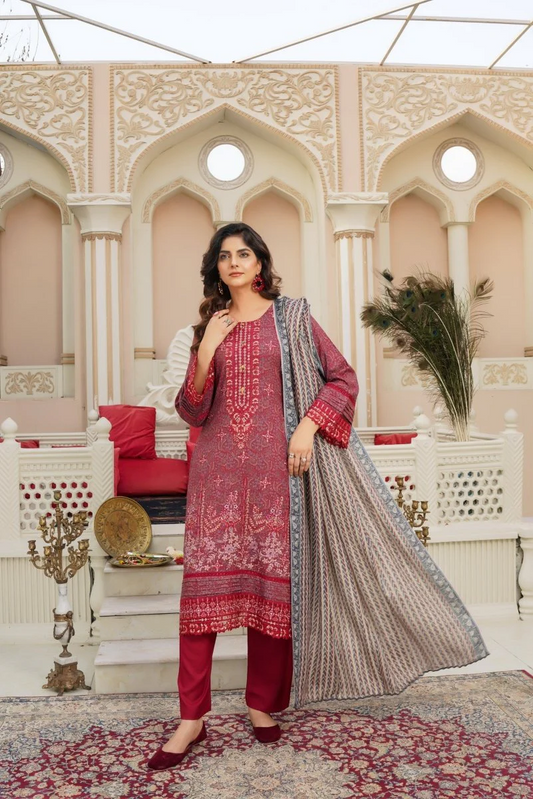 MUNIRA | EMBROIDERED LINEN READYMADE | MU28