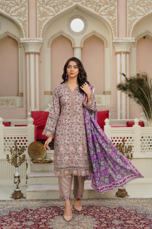 MUNIRA | EMBROIDERED LINEN READYMADE | MU29