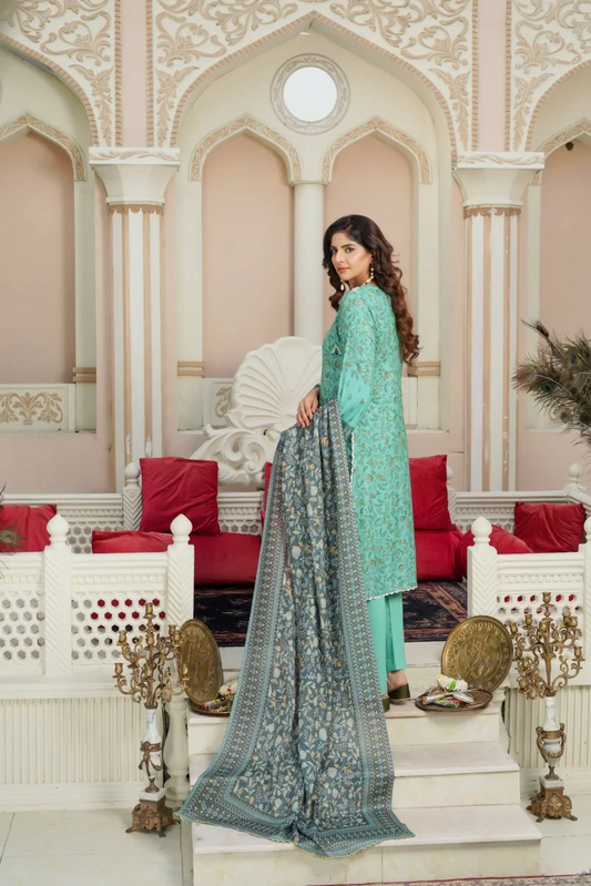 MUNIRA | EMBROIDERED LINEN READYMADE | MU34
