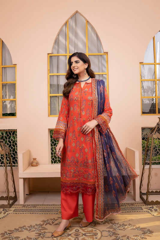 MUNIRA | EMBROIDERED LINEN READYMADE | MU35