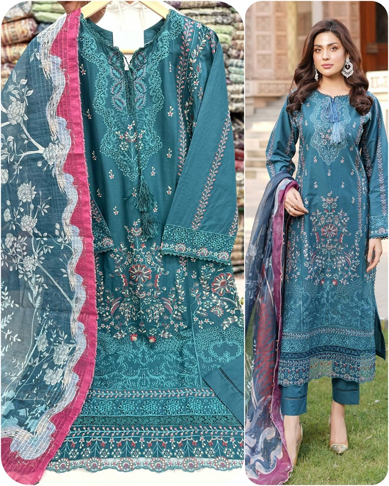 MUNIRA 3PC HEAVY EBROIDERD READYMADE | MU47