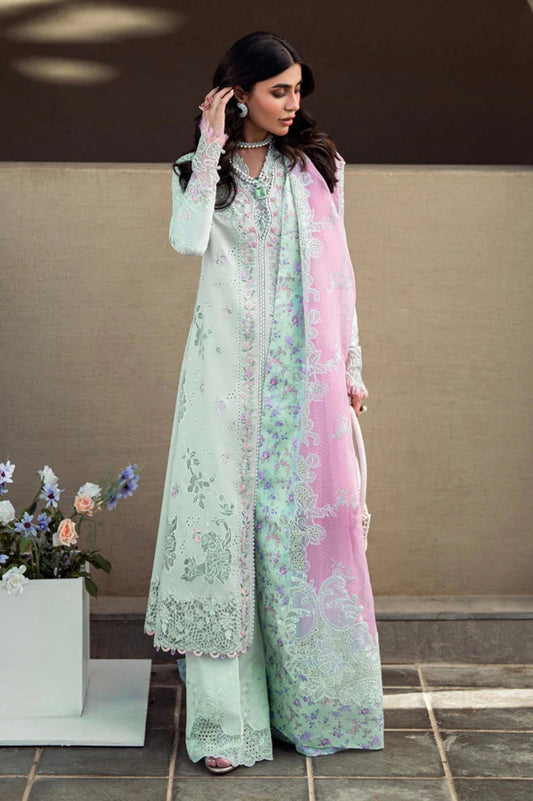 SIMRANS QALAMKAR AFIYA LUX COLLECTION 3 PIECE EMBROIDERED SUIT READYMADE Q04 - S&S