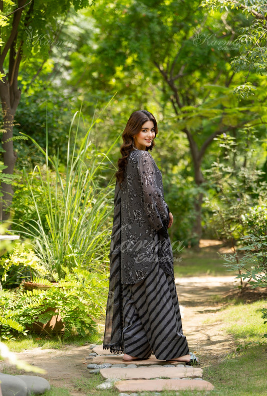 Karma Embroidered  Shirt with Matte Thread Work KNC11