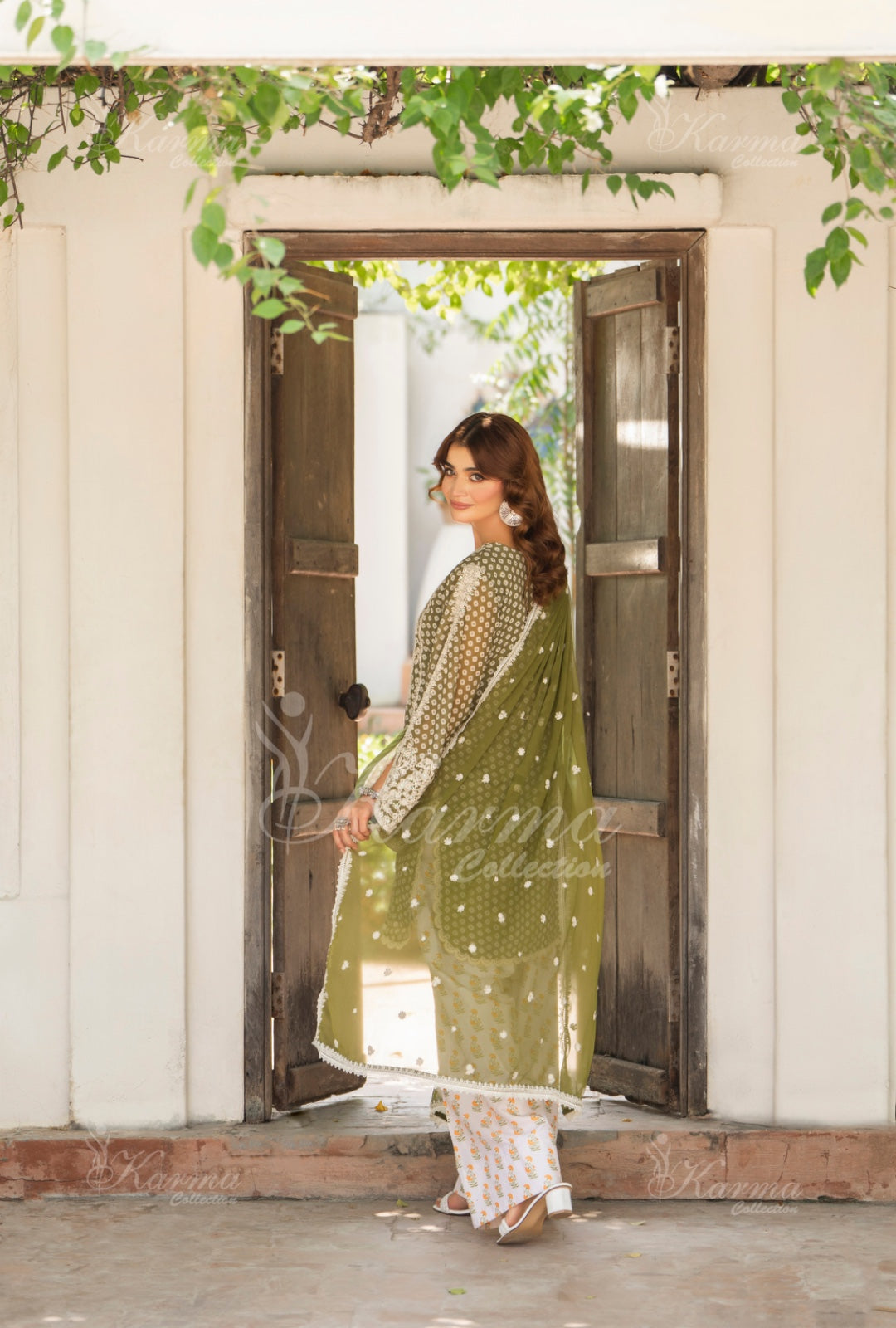 Karma Embroidered Shirt with Matte Thread Work KNC01