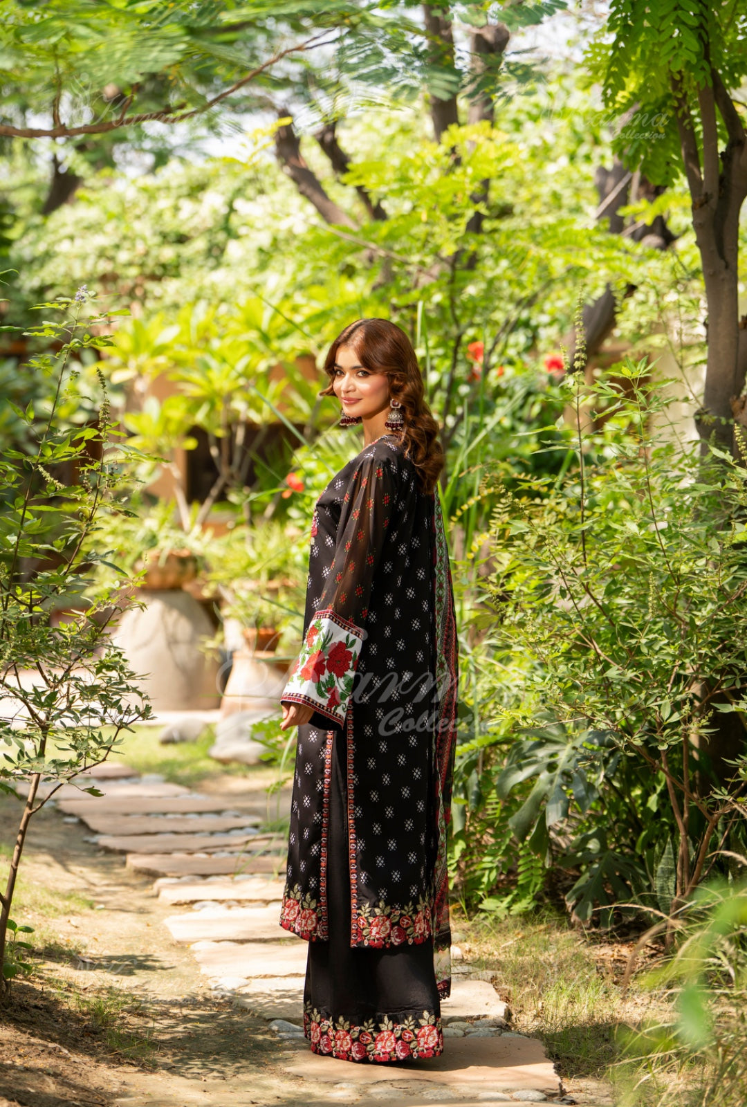 Karma Embroidered  Shirt with Matte Thread Work KNC03