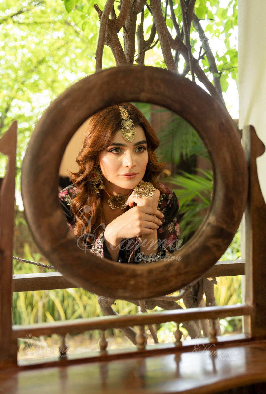 Karma Embroidered  Shirt with Matte Thread Work KNC05