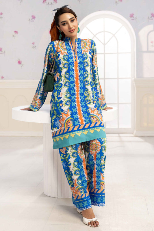 SIMRANS ‘CO ORDS’ | PRINTED COTTON CO ORDS 2PC READYMADE |LAC08