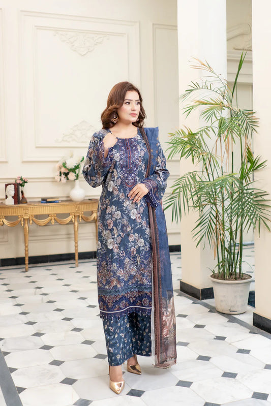 MUNIRA | EMBROIDERED LAWN READYMADE | MGL07
