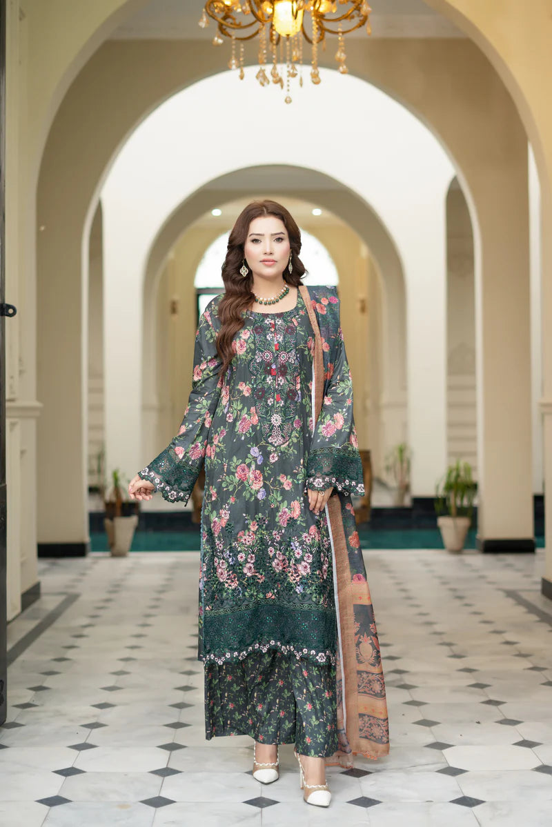 MUNIRA | EMBROIDERED LAWN READYMADE | MGL02