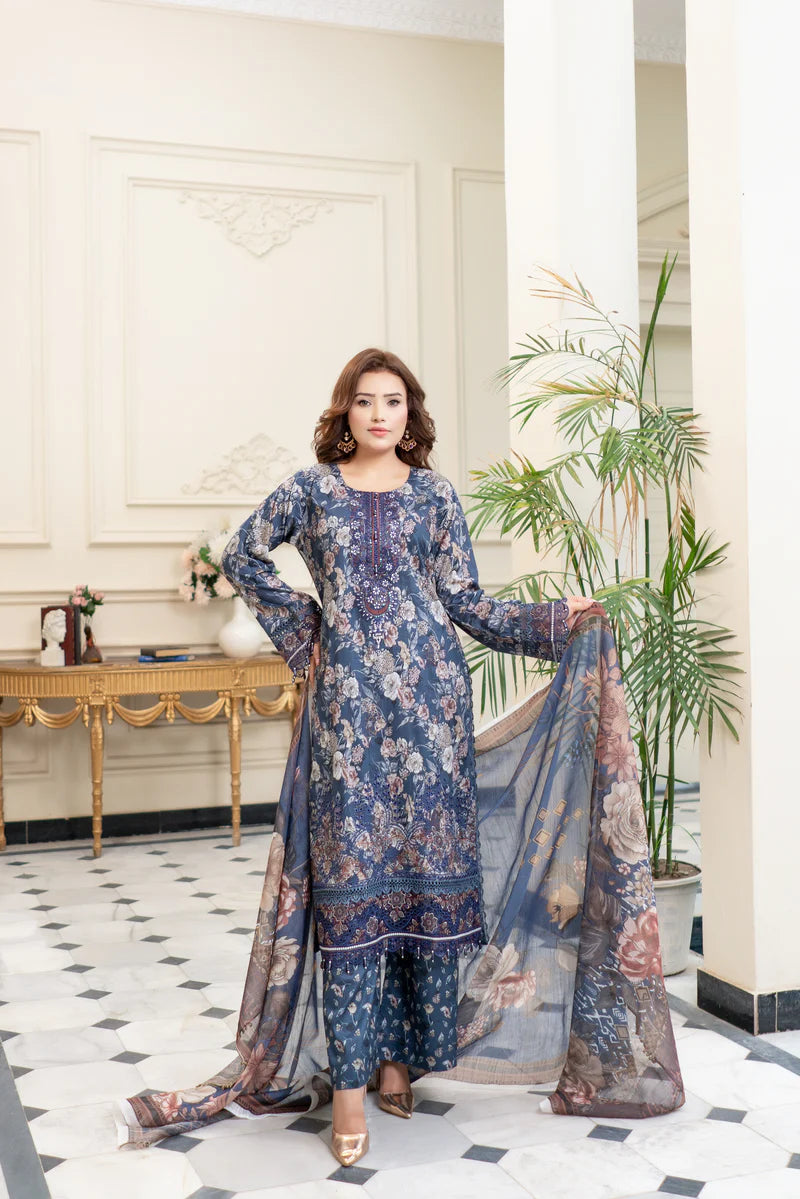 MUNIRA | EMBROIDERED LAWN READYMADE | MGL07