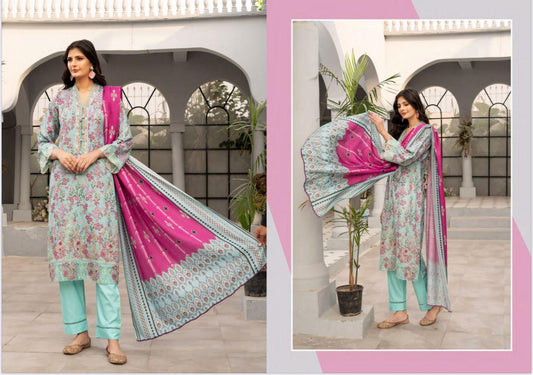 MUNIRA | EMBROIDERED DHANAK WOOL SHAWL READYMADE | MBL01 - S&S