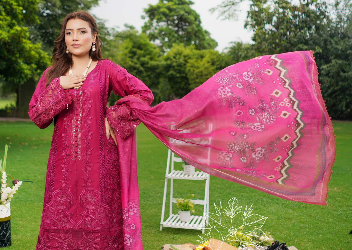 MUNIRA | EMBROIDERED LAWN READYMADE |SS29